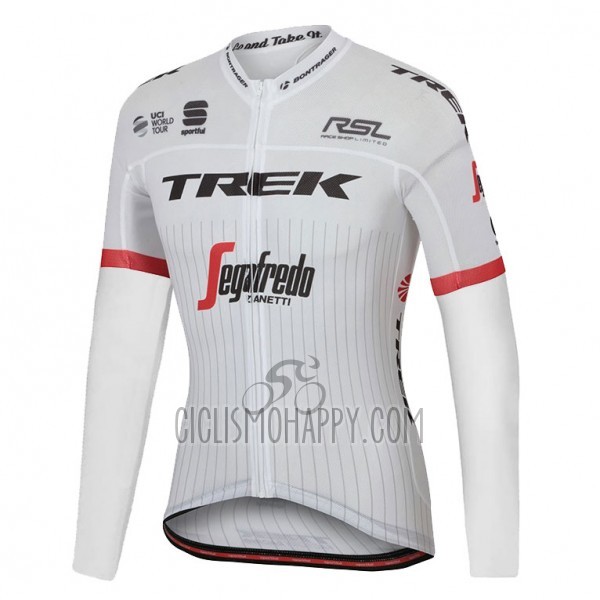 Trek Segafredo Cycling Jersey Bib Tight 2017 Long Sleeve White